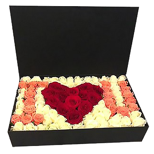 Фото товара 101 роза в коробке "I love you" в Ирпени