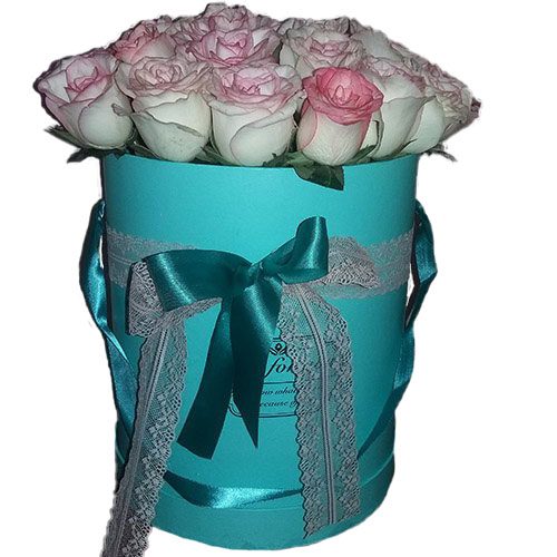 Фото товара 21 элитная розовая роза в коробке в Ирпени