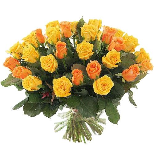 Фото товара 51 желтая и кремовая роза в Ирпени