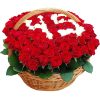 Фото товара 101 роза в корзине с числами в Ирпени