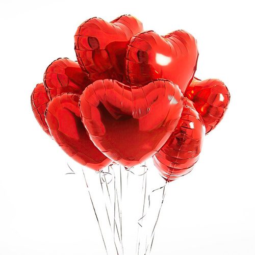 Фото товара Шарики фольгированные в форме сердца поштучно в Ирпени