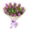 Фото товара 15 бело-фиолетовых тюльпанов в Ирпени