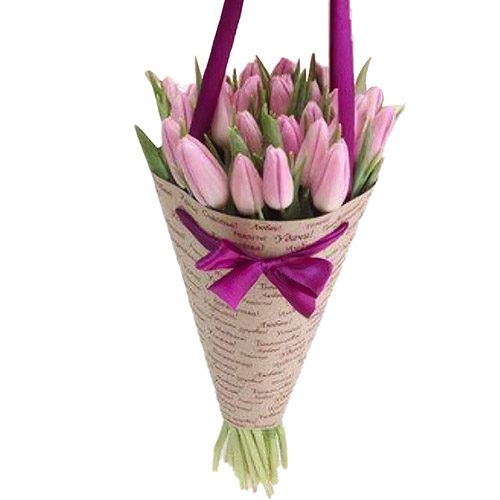 Фото товара 25 нежно-розовых тюльпанов в Ирпени