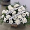 Фото товара Корзина "Белые хризантемы, жёлтые розы" в Ирпени