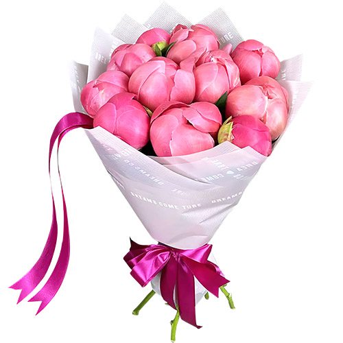 Фото товара 11 розовых пионов в Ирпени