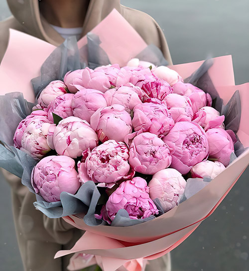 Фото товара 25 розовых пионов в Ирпени
