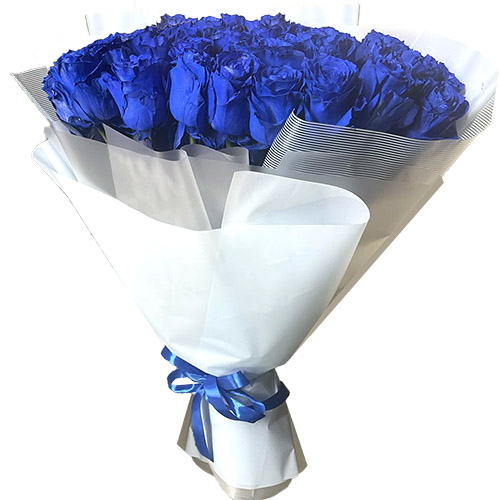Фото товара 33 голубые розы (Эквадор) в Ирпени