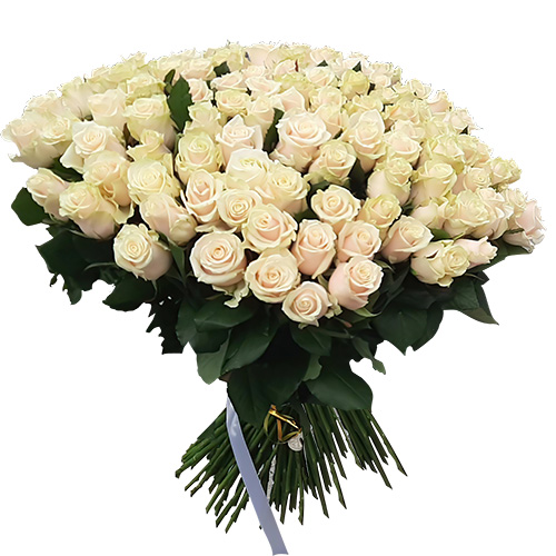 Фото товара Букет из 101 кремовой розы в Ирпени