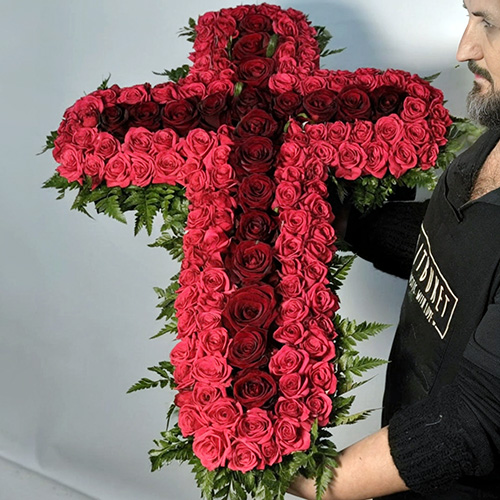 Фото товара Икебана "Алый крест" в Ирпени